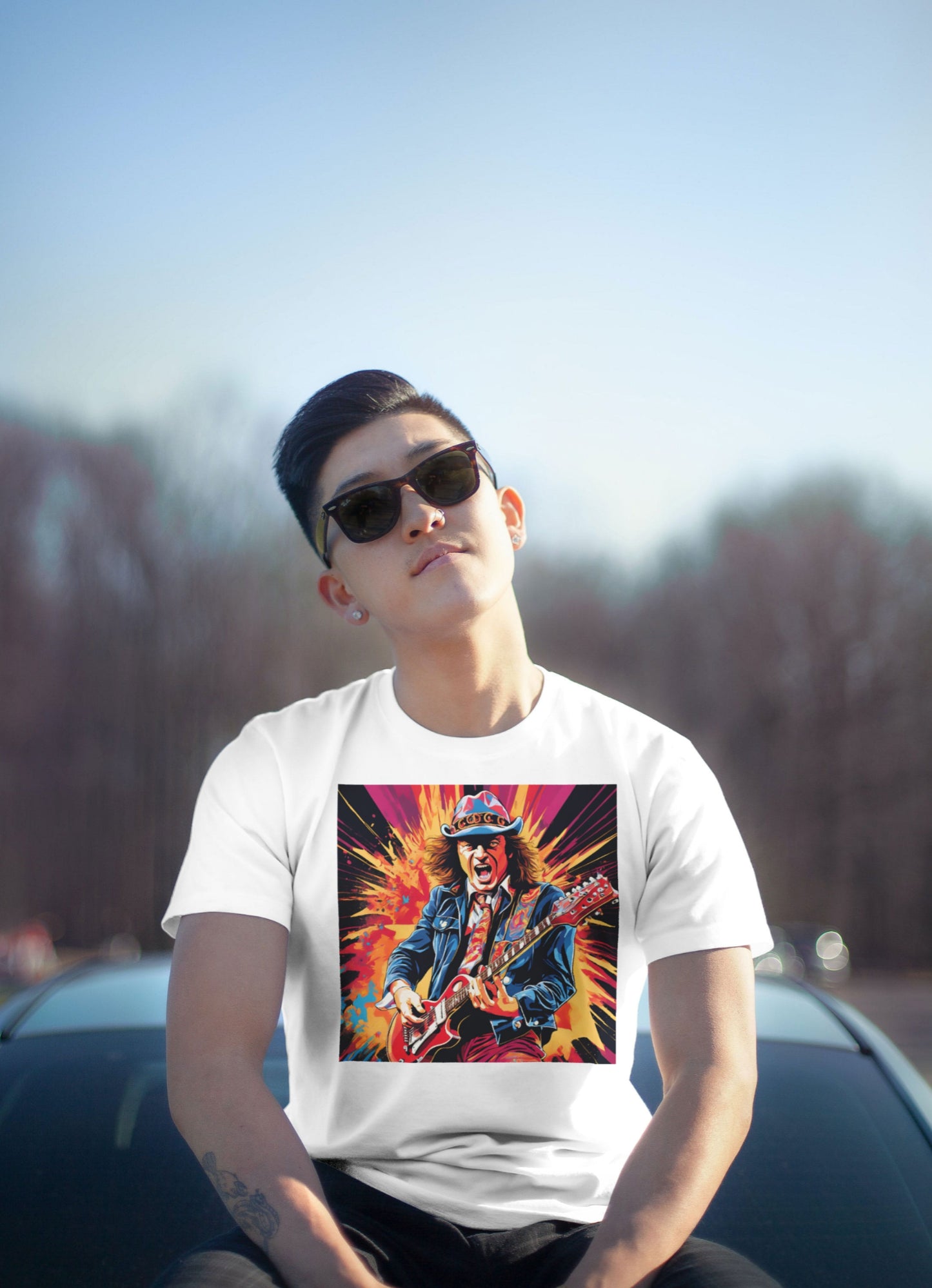 AC DC inspired oversized t-shirts