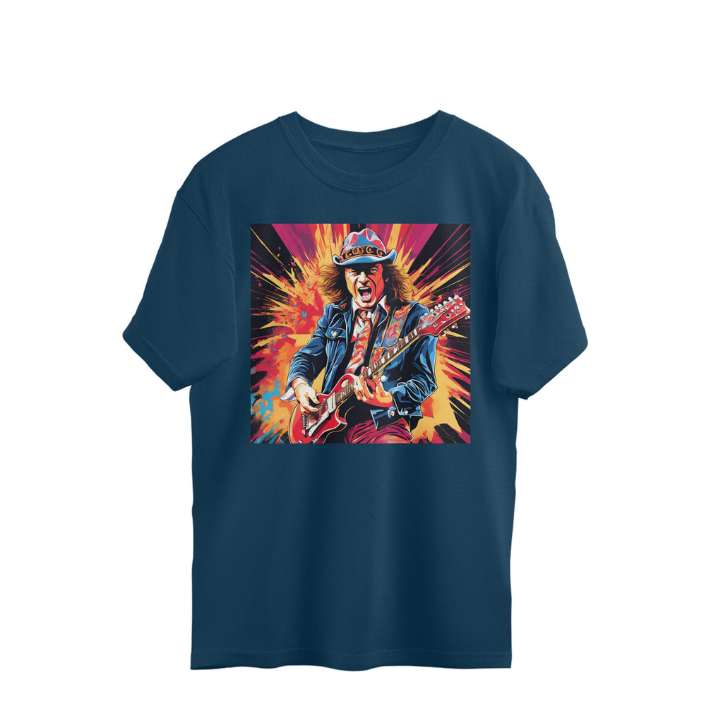 AC DC inspired oversized t-shirts